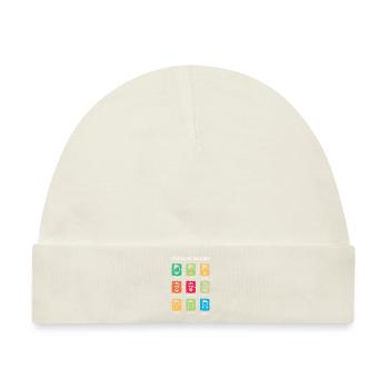Arten von Bärten, Bartträger Geschenk, Bart - Baby Premium Organic Mütze - Naturweiß - Vorne