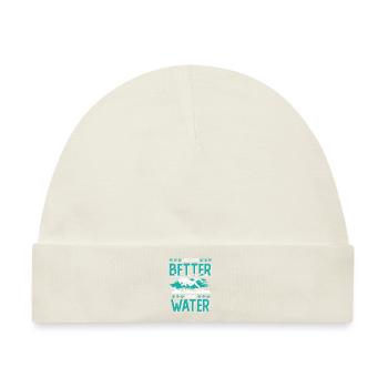 tauchen unter wasser - Baby Premium Organic Mütze - Naturweiß - Vorne