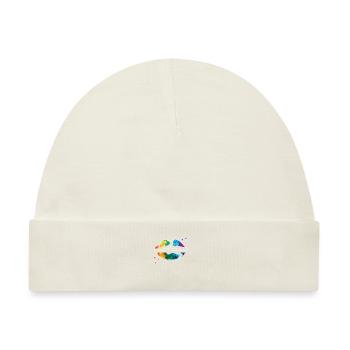 LGBTQ Parade Regenbogenfahne Kuss - Baby Premium Organic Mütze - Naturweiß - Vorne
