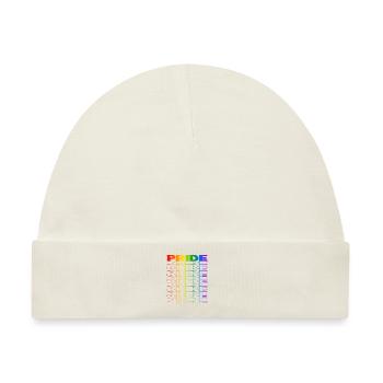 LGBTQ Parade Regenbogenfahne - Baby Premium Organic Mütze - Naturweiß - Vorne
