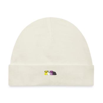Nonbinary Flag Mops Pride LGBTQ süße Hunde - Baby Premium Organic Mütze - Naturweiß - Vorne