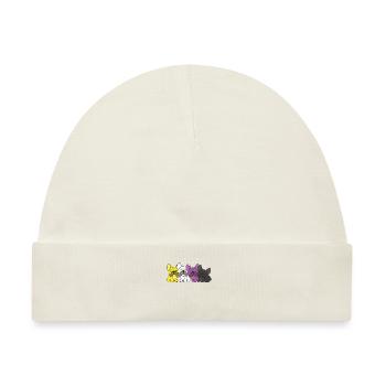 Nonbinary Flag French Bulldog Pride LGBTQ Hunde - Baby Premium Organic Mütze - Naturweiß - Vorne