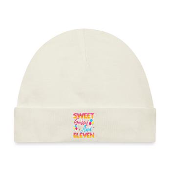Sweet Sassy And Eleven Sprinkles Delicious - Baby Premium Organic Mütze - Naturweiß - Vorne