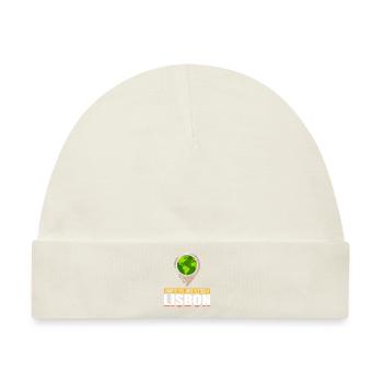 Joyable Lissabon Angenehmer Tourismus Zitat - Baby Premium Organic Mütze - Naturweiß - Vorne