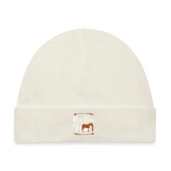 Rodeo, Westliches Pferd Reiten, Pferdeliebhaber - Baby Premium Organic Mütze - Naturweiß - Vorne