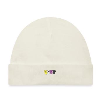 Nonbinary Flag Pride LGBTQ süßer Koala - Baby Premium Organic Mütze - Naturweiß - Vorne