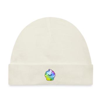 Muffin Comic Bunt - Baby Premium Organic Mütze - Naturweiß - Vorne