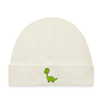 Dinosaurier brontosaurus Comic - Baby Premium Organic Mütze - Naturweiß - Vorne