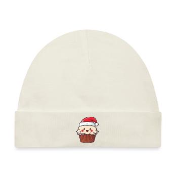 Muffin Kuchen Backen Weihnachten - Baby Premium Organic Mütze - Naturweiß - Vorne