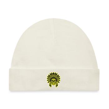 Apache Indianer Häuptling Totenkopf - Baby Premium Organic Mütze - Naturweiß - Vorne