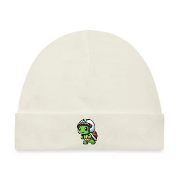Flitzer Rennfahrer Schildkröte Rennen Wettrennen - Baby Premium Organic Mütze - Naturweiß - Vorne