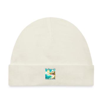 Hulhumale Malediven Sommer Strand Sonne Grunge - Baby Premium Organic Mütze - Naturweiß - Vorne