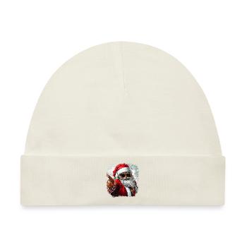 Rapper Weihnachtsmann - Baby Premium Organic Mütze - Naturweiß - Vorne