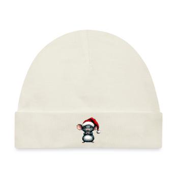 Weihnachtsmann Mäuschen - Baby Premium Organic Mütze - Naturweiß - Vorne