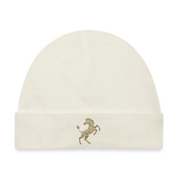 Zebra Hufe hoch Kunststück Silhouette - Baby Premium Organic Mütze - Naturweiß - Vorne
