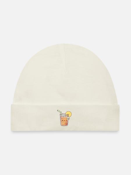 Kawaii Eis-Zitronentee - Baby Premium Organic Mütze - Naturweiß