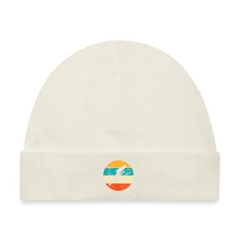Vintage Retro Skispringer Skispringen - Baby Premium Organic Mütze - Naturweiß - Vorne