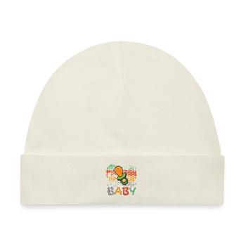 Baby Nuckel Sprüche Niedlich Suck - Baby Premium Organic Mütze - Naturweiß - Vorne