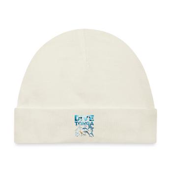DIVE Tonga Haiarten Tigerhai Walhai Blauhai - Baby Premium Organic Mütze - Naturweiß - Vorne
