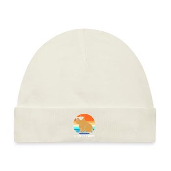 Capybara Capibara - Baby Premium Organic Mütze - Naturweiß - Vorne