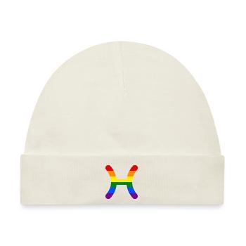 Sternzeichen Fische LGBT - Baby Premium Organic Mütze - Naturweiß - Vorne