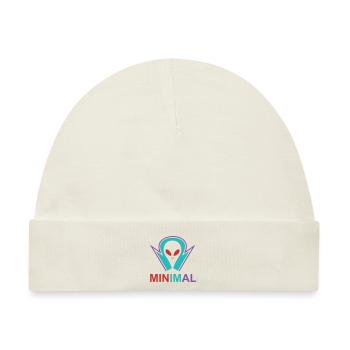 Minimal Alien Lord - Baby Premium Organic Mütze - Naturweiß - Vorne
