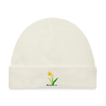 Frühling Blume Narzisse - Baby Premium Organic Mütze - Naturweiß - Vorne