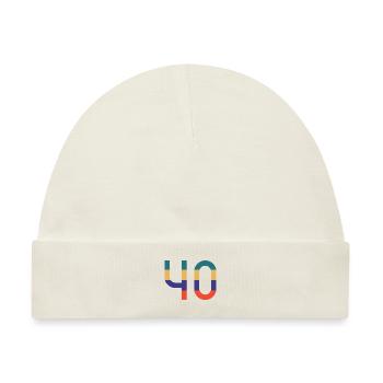 Die Zahl 40 - Baby Premium Organic Mütze - Naturweiß - Vorne
