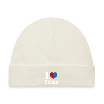 I love Ticino | Schweiz I Wappen | Liebe | Herz - Baby Premium Organic Mütze - Naturweiß - Vorne