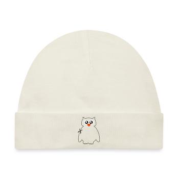 Cute scissors owl - Baby Premium Organic Mütze - Naturweiß - Vorne
