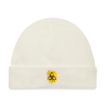 Biohazard – bleached grungy look - Baby Premium Organic Mütze - Naturweiß - Vorne