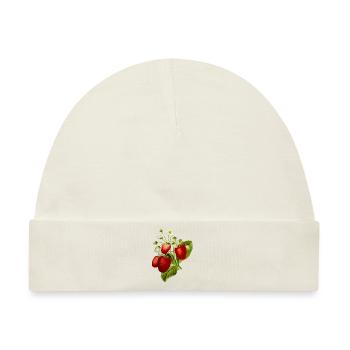 Erdbeeren Illustration - Baby Premium Organic Mütze - Naturweiß - Vorne