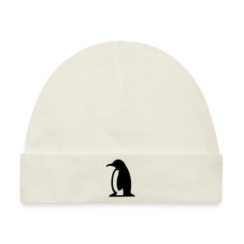 Pinguin Geschenk - Baby Premium Organic Mütze - Naturweiß - Vorne