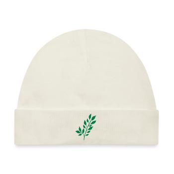 Ast mit Blättern - Baby Premium Organic Mütze - Naturweiß - Vorne