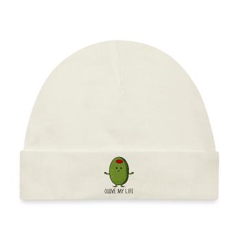 Olive - Baby Premium Organic Mütze - Naturweiß - Vorne