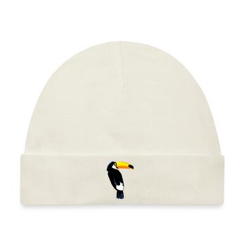Tukan Vogel Exotisch - Tucan Design Exotic - Baby Premium Organic Mütze - Naturweiß - Vorne