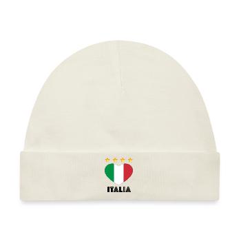 Italien Herz Shirt zur WM - Baby Premium Organic Mütze - Naturweiß - Vorne
