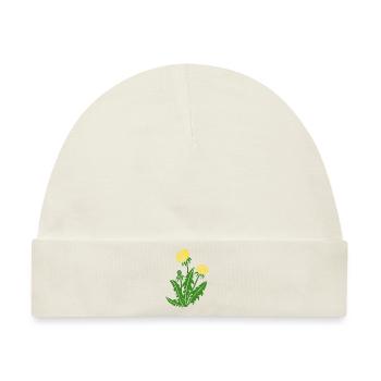 löwenzahn löwe pusteblume butterblume dandy lion - Baby Premium Organic Mütze - Naturweiß - Vorne
