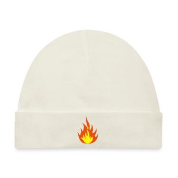 fire - Baby Premium Organic Mütze - Naturweiß - Vorne