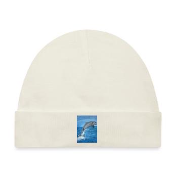 Delphin - Baby Premium Organic Mütze - Naturweiß - Vorne