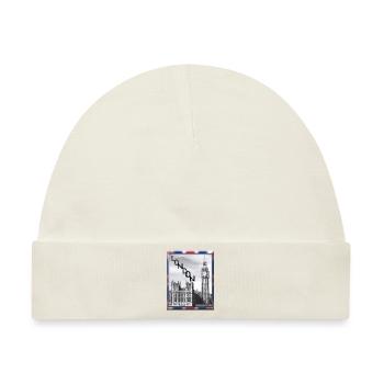 London Big Ben Union Jack - Baby Premium Organic Mütze - Naturweiß - Vorne
