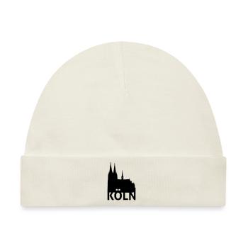 Kölner Dom - Baby Premium Organic Mütze - Naturweiß - Vorne