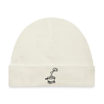 Koch Schweizer kulinarische Spezialität Fondue - Baby Premium Organic Mütze - Naturweiß - Vorne