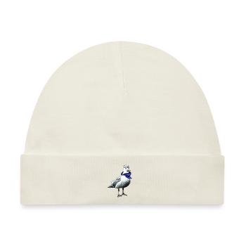 Seefahrer Möwe | Yolo-Artwork - Baby Premium Organic Mütze - Naturweiß - Vorne