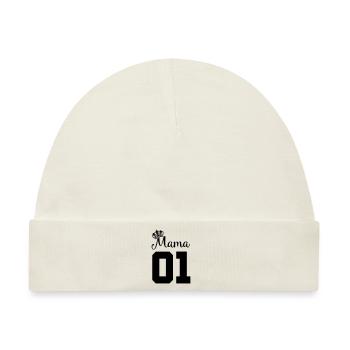 mama 01 - Baby Premium Organic Mütze - Naturweiß - Vorne