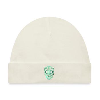Skull - Baby Premium Organic Mütze - Naturweiß - Vorne