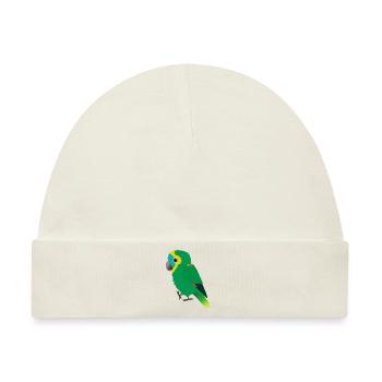 Amazonas-Papagei mit blauer Front - Baby Premium Organic Mütze - Naturweiß - Vorne