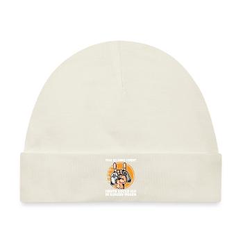 Die Sonne Scheint Heute Zocke Ich In Kurzen Hosen - Baby Premium Organic Mütze - Naturweiß - Vorne