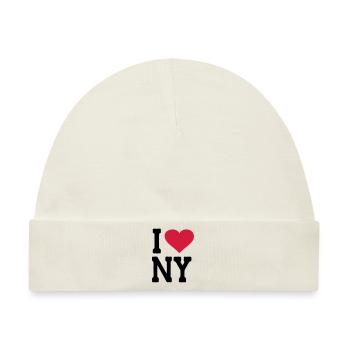 I Love NY New York - Baby Premium Organic Mütze - Naturweiß - Vorne