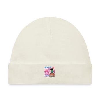 Vaporwave Otaku Space Duck Ente Japan Retrowave - Baby Premium Organic Mütze - Naturweiß - Vorne
